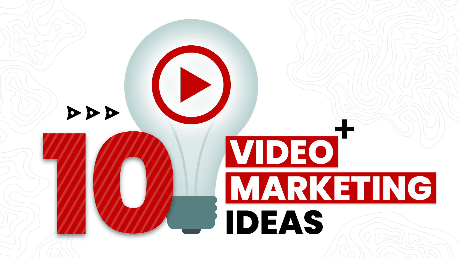 Lightbulb illustration with 10 video marketing ideas