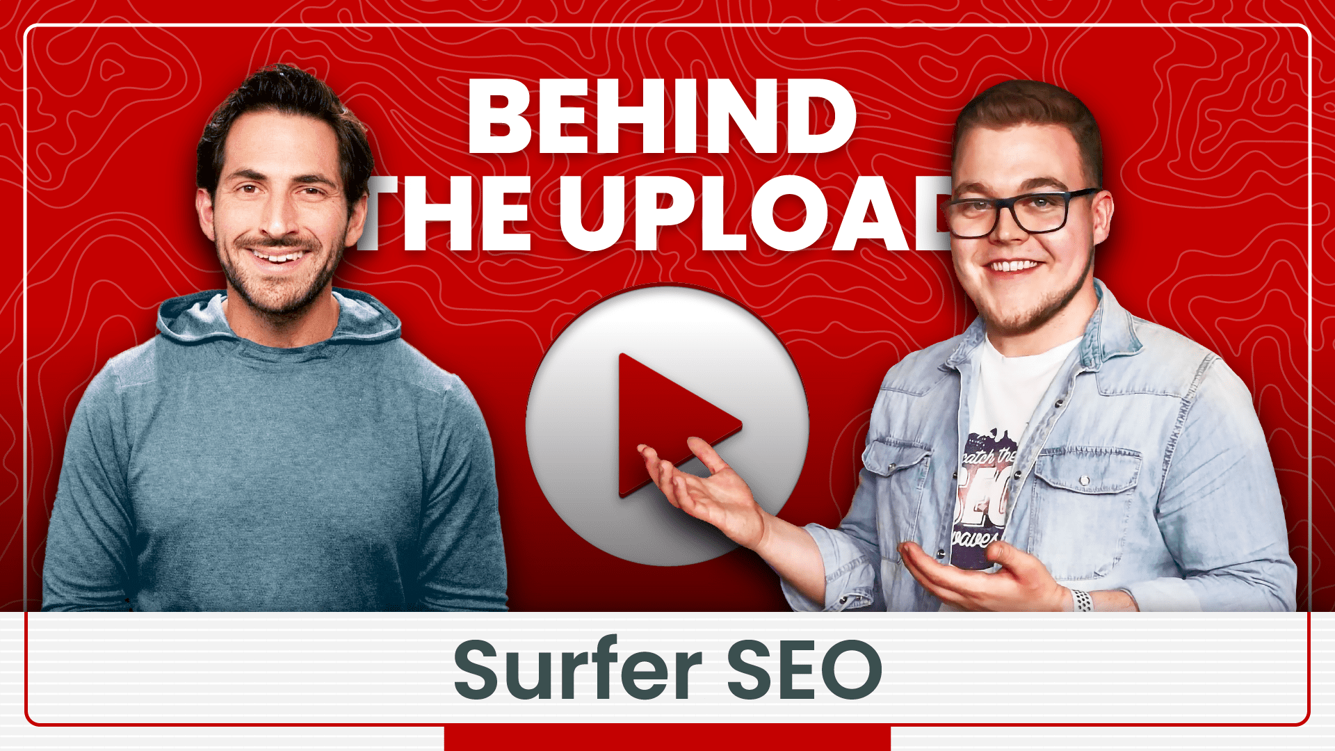 Surfer SEO episode title with pictures of Joey and Tomasz